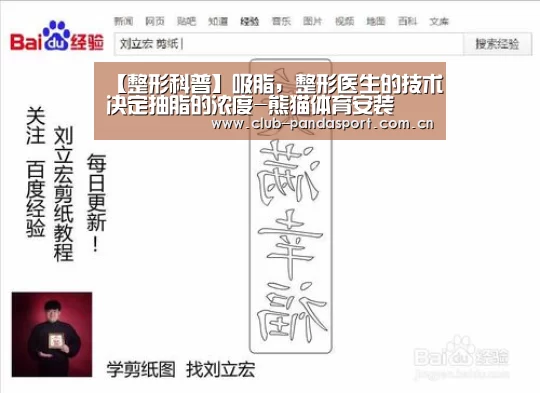 【整形科普】吸脂,整形医生的技术决定抽脂的浓度-熊猫体育安装(图1) 熊猫体育安装